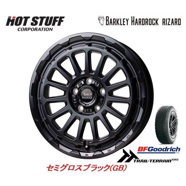 HOT STUFF バークレイ HARDROCK RIZARD ハードロック リザード 7.0J-16 +38 5H114.3 セミグロスブラック & BFGoodrich Trail-Terrain T/A 245/75R16｜bigrun-ichige-store