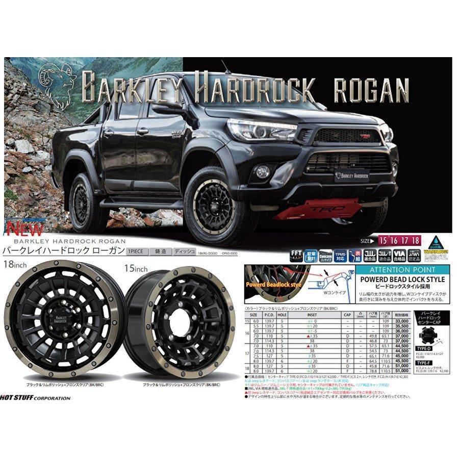 HOT STUFF BARKLEY ローガン JL/JK ラングラー 8.0J-18 +35 5H127 ブラック/リムポリッシュ+ブロンズクリア & BFGoodrich Trail-Terrain T/A 255/70R18｜bigrun-ichige-store｜02