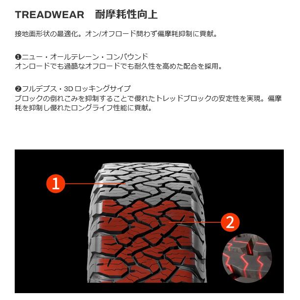 BFGoodrich All-Terrain BFグッドリッチ オールテレーン T/A KO3 LT 275/70R16 119/116S レイズドホワイトレター １本価格 ２本以上ご注文にて送料無料_3