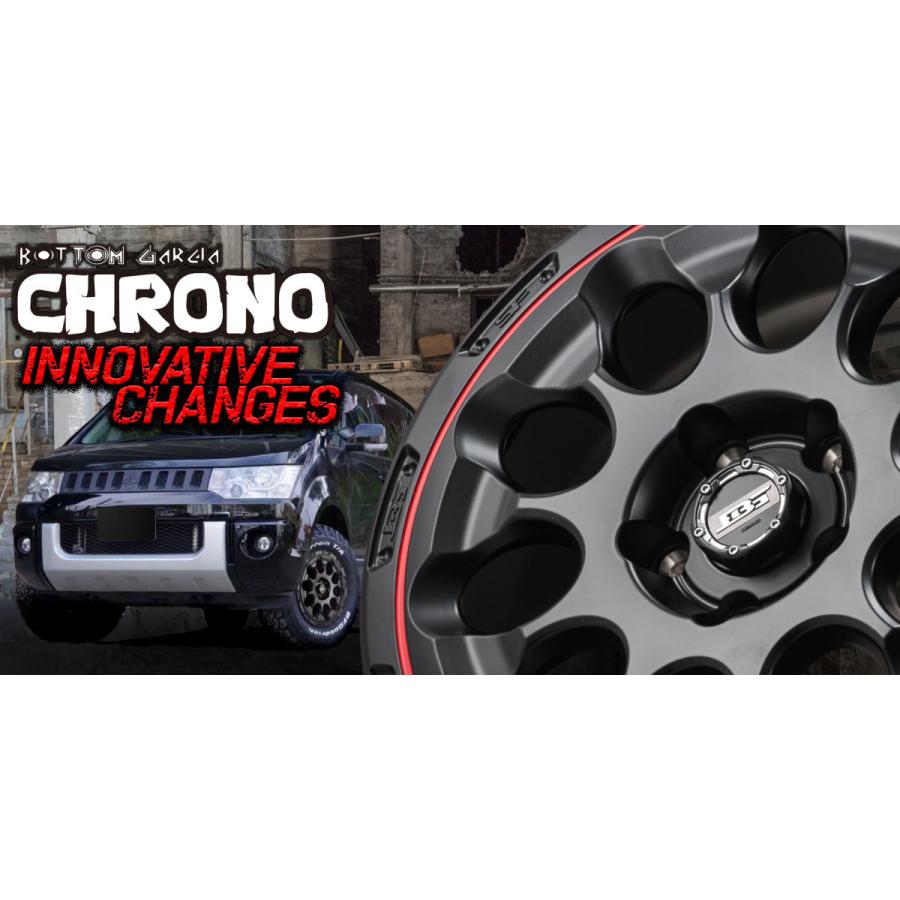 Kosei Japan三陽 ボトムガルシア CHRONO クロノ 7.0J-17 +38/+45 5H114.3 セミグロスブラック 日本製 & BFGoodrich Trail-Terrain T/A 215/60R17｜bigrun-ichige-store｜02