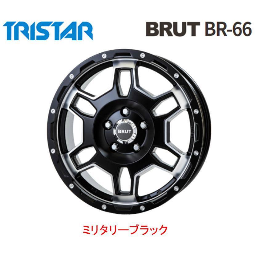 トライスター BRUT BR-66 ブルート br66 JLラングラー JKラングラー 7.5J-17 +40 5H127 ミリタリーブラック お得な４本セット 送料無料｜bigrun-ichige-store