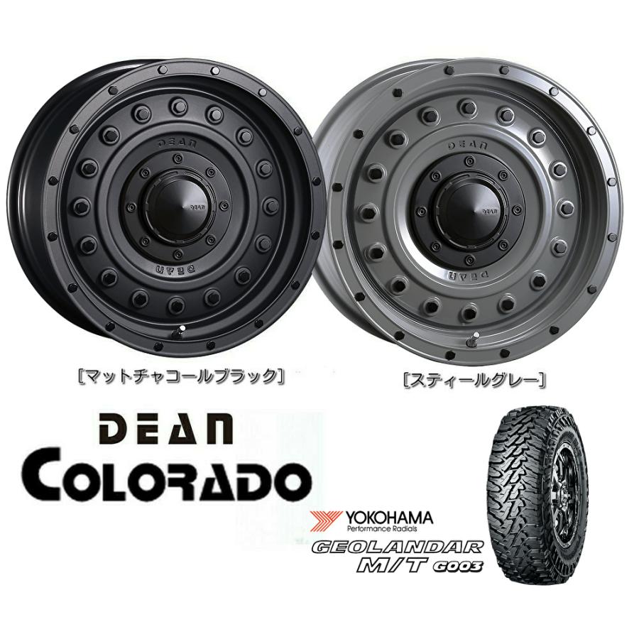 CRIMSON DEAN COLORADO クリムソン コロラド 8.0J-17 +20 6H139.7 選べるホイールカラー & ヨコハマ ジオランダー M/T G003 285/70R17｜bigrun-ichige-store