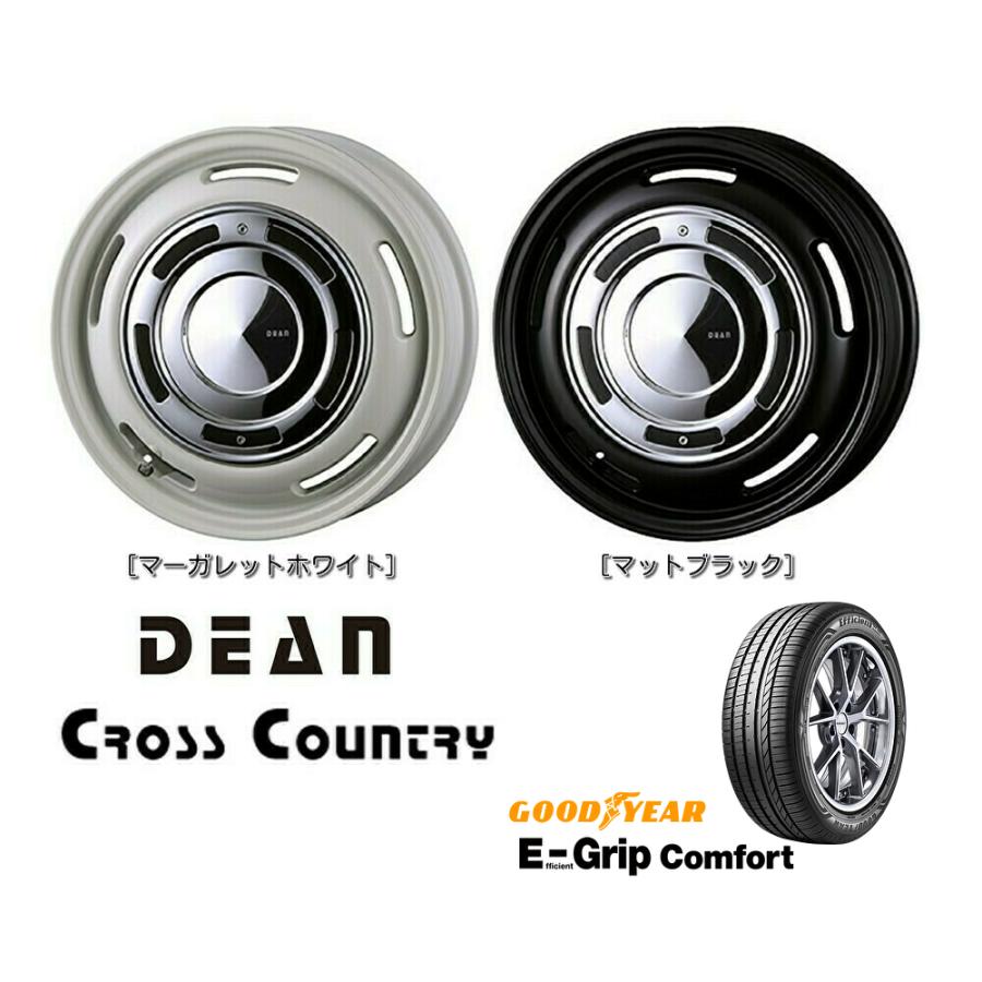 公式サイト クロスカントリー 4h100 グッドイヤー 4 5j 14 Crimson 165 60r14 Cross 165 60r14車 バイク 自転車 E Grip コンフォート グッドイヤー 43 Dean クリムソン 選べるホイールカラー Country 通販 ビッグラン市毛店 夏タイヤ ホイールセット
