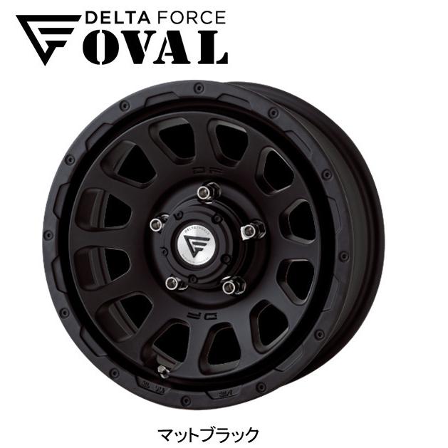 DELTA FORCE OVAL デルタフォース オーバル ジムニー シエラ 6.0J-16 -5 5H139.7 マットブラック ４本セット 送料無料