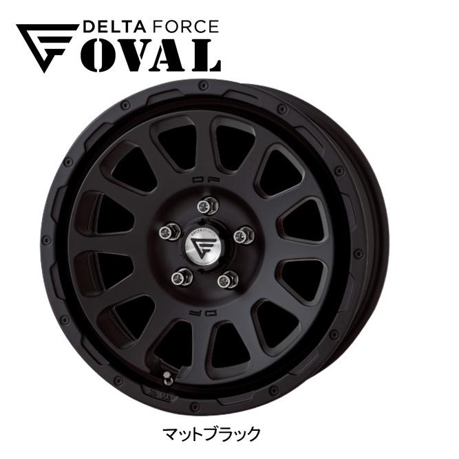 DELTA FORCE OVAL デルタフォース オーバル 50系 RAV4 7.0J-17 +32 5H114.3 マットブラック ４本セット 送料無料｜bigrun-ichige-store