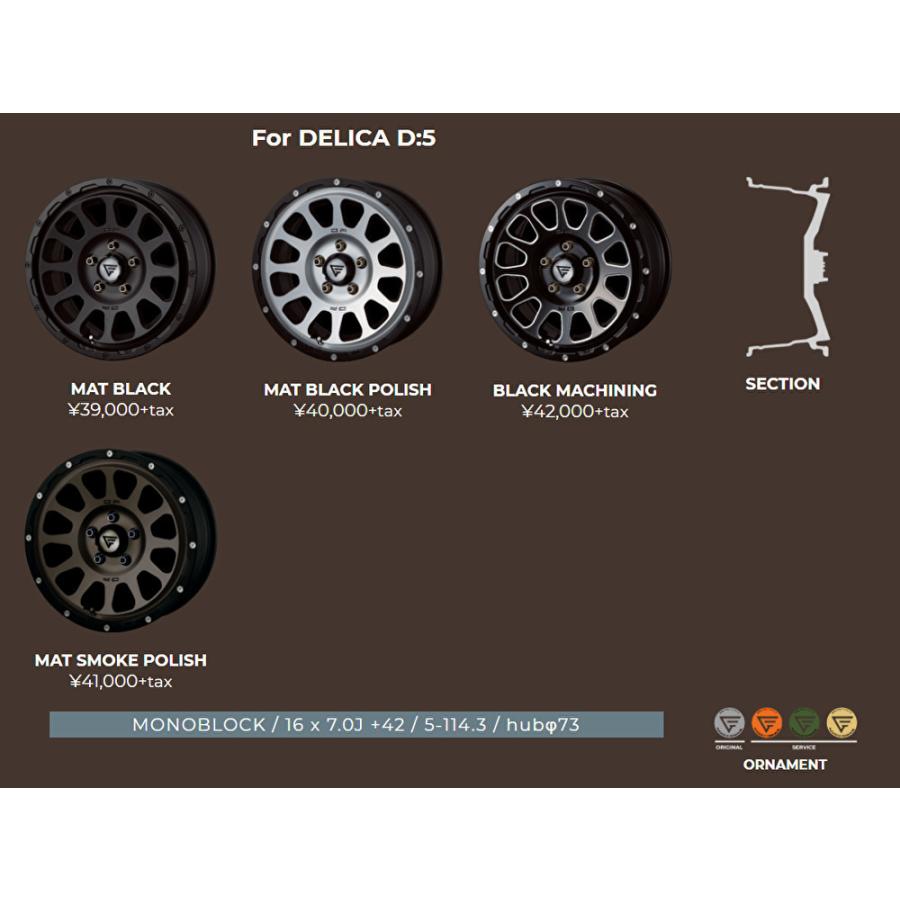 DELTA FORCE OVAL デルタフォース オーバル デリカD5 7.0J-16 +42/+35 5H114.3 マットブラック & ダンロップ グラントレック PT3 215/70R16｜bigrun-ichige-store｜08