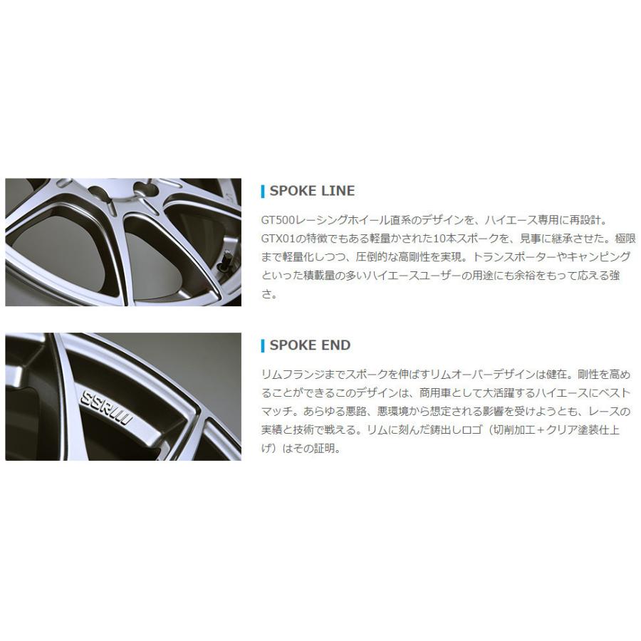 SSR DEVIDE MK-6 200系 ハイエース 8.0J-18 +38 6H139.7 ダークガンメタルポリッシュ & ヨコハマ PARADA PA03 225/50R18C ホワイトレター | SSR | 02