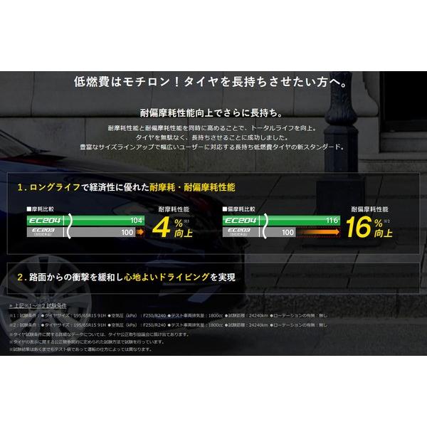 ダンロップ エナセーブ EC204 イーシー ニーマルヨン 185/70R14 88S スタンダード低燃費タイヤ １本価格 ２本以上ご注文にて送料無料｜bigrun-ichige-store｜02