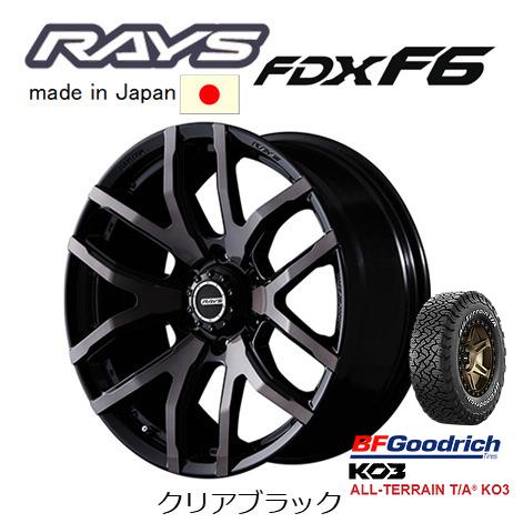 Daytona FDX−F6 20インチ TEAM DAYTONA RAYS レイズ FDX F6 8.0J-17 +20 6H139.7 クリアブラック