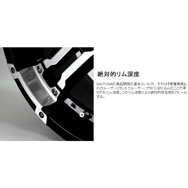 RAYS レイズ TEAM DAYTONA FDX 8.0J-17 +20 6H139.7 ブラック/ダイヤモンドカット \u0026 ヨコハマ ジオランダー X-A/T G016 295/70R17の画像