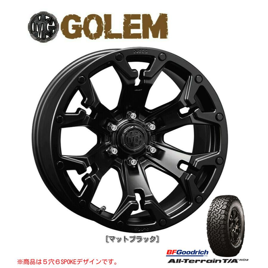 CRIMSON - クリムソン MG GOLEM 7.0J-17 +32/+38 5H114.3/5H127 引っ敷き黒いこと \u0026 BFGoodrich All-Terrain T/A KO2 245/65R17