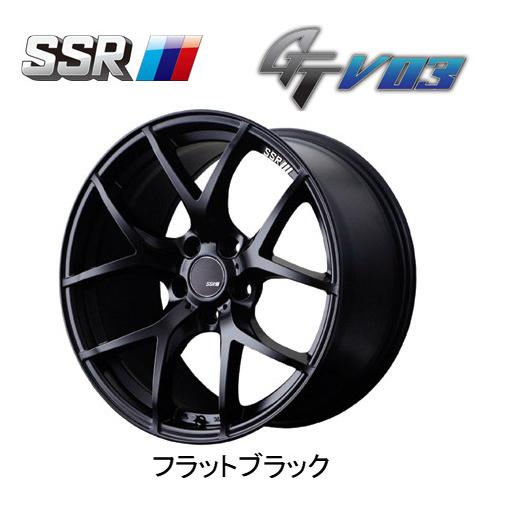 SSR GTV03 エスエスアール ジーティーブイゼロスリー 7.5J&8.5J-18 5H100 フラットブラック お得な４本SET 送料無料｜bigrun-ichige-store