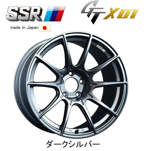 SSR SSR GTX01 9.5J-18 +15/+22/+40 5H114.3 ダークシルバー 日本製 4