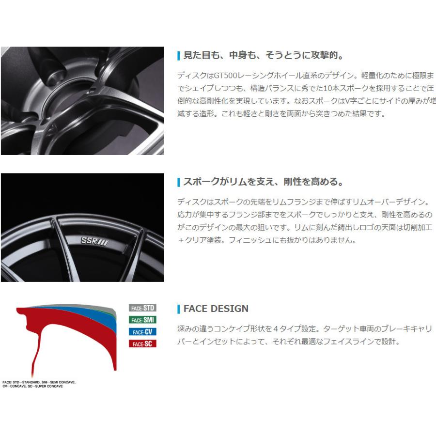 SSR GTX01 エスエスアール ジーティーエックスゼロワン 9.5J-18 +15/+22/+40 5H114.3 ダークシルバー 1本価格 2本以上ご注文にて送料無料の画像