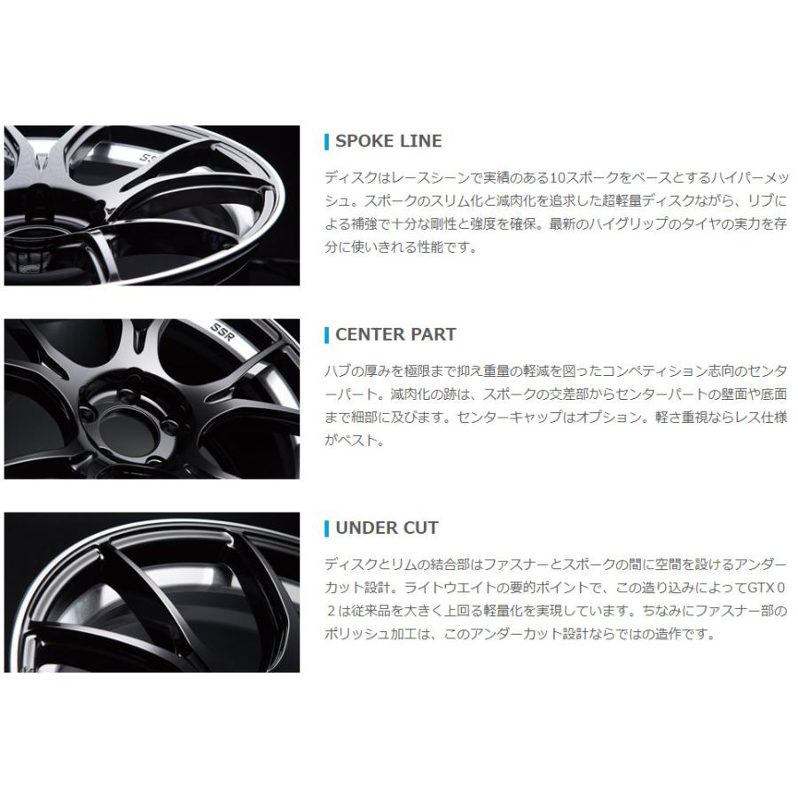 SSR GTX02 エスエスアール ジーティーエックスゼロツー 9.5J-18 +45/+22 5H114.3 ダークシルバー 1本価格 2本以上ご注文にて送料無料の画像