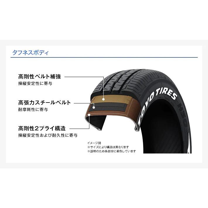 トーヨータイヤ H30 215/65R16C 109/107R ハイエース NV350 キャラバン 商用車 ホワイトレター バン規格タイヤ １本価格 ２本以上ご注文にて送料無料｜bigrun-ichige-store｜04