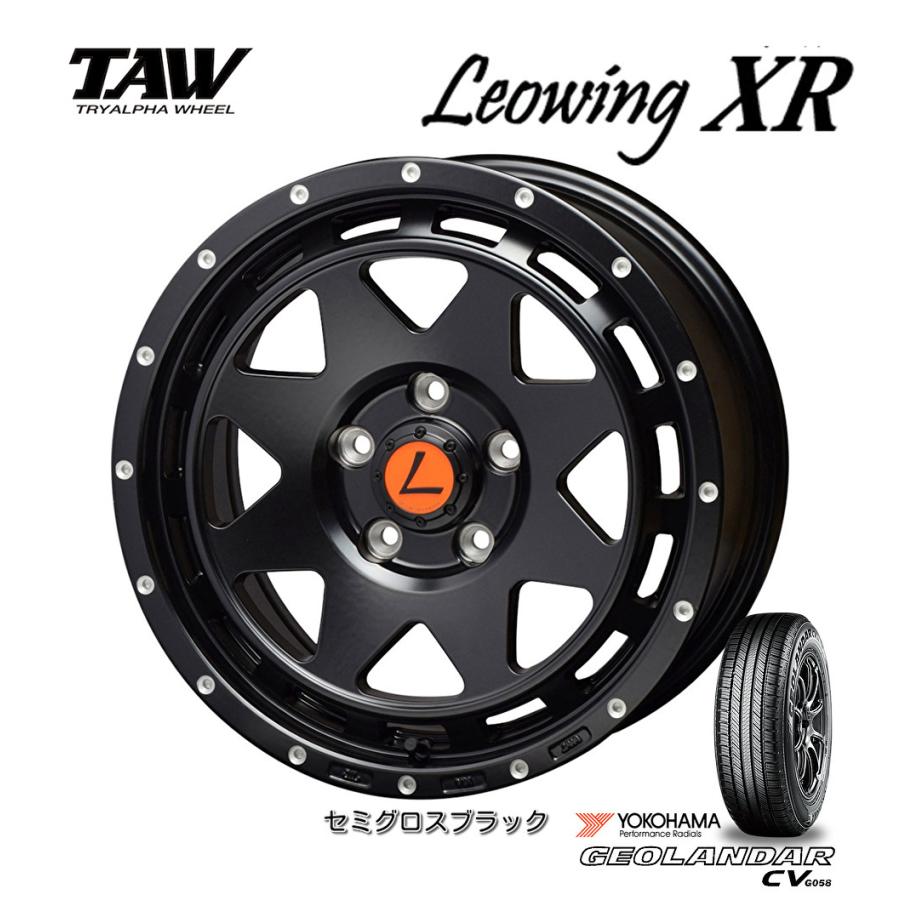 トライアルファ TAW Leowing XR レオウイング クロス 7.0J-16 +35 5H114.3 セミグロスブラック & ヨコハマ ジオランダー CV G058 215/65R16