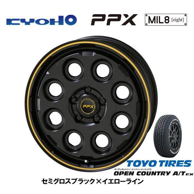 KYOHO PPX MIL:8 ミルエイト デリカD5 7.0J-16 +38 5H114.3 セミグロス 