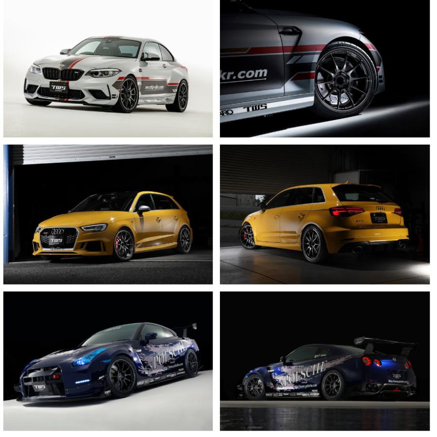 TWS Motorsport モータースポーツ RS317 9.5J-19 +45 5H114.3 グラファイトブラック 日本製 ４本セット 送料無料_4