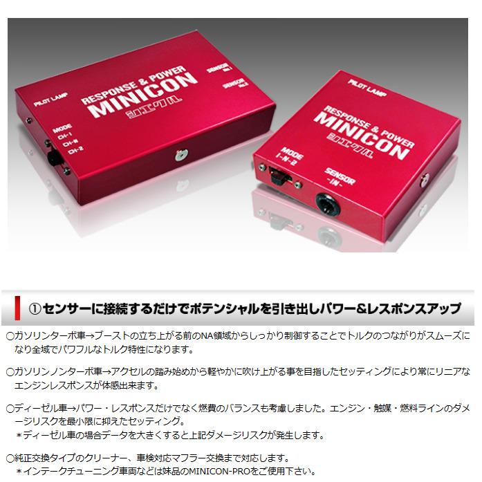シエクル siecel MINICON ミニコン スズキ Kei ワークス HN22S ターボ 2001y/04-01y/11 品番 MC-S02P