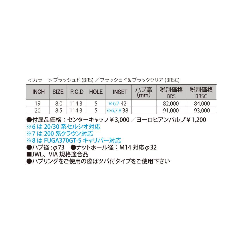 HOT STUFF ホットスタッフ トラフィックスター FORGED TSF-03 8.0J-19 +42 5H114.3 ブラッシュド 鍛造アルミ お得な４本SET 送料無料｜bigrun-ichige-store｜02