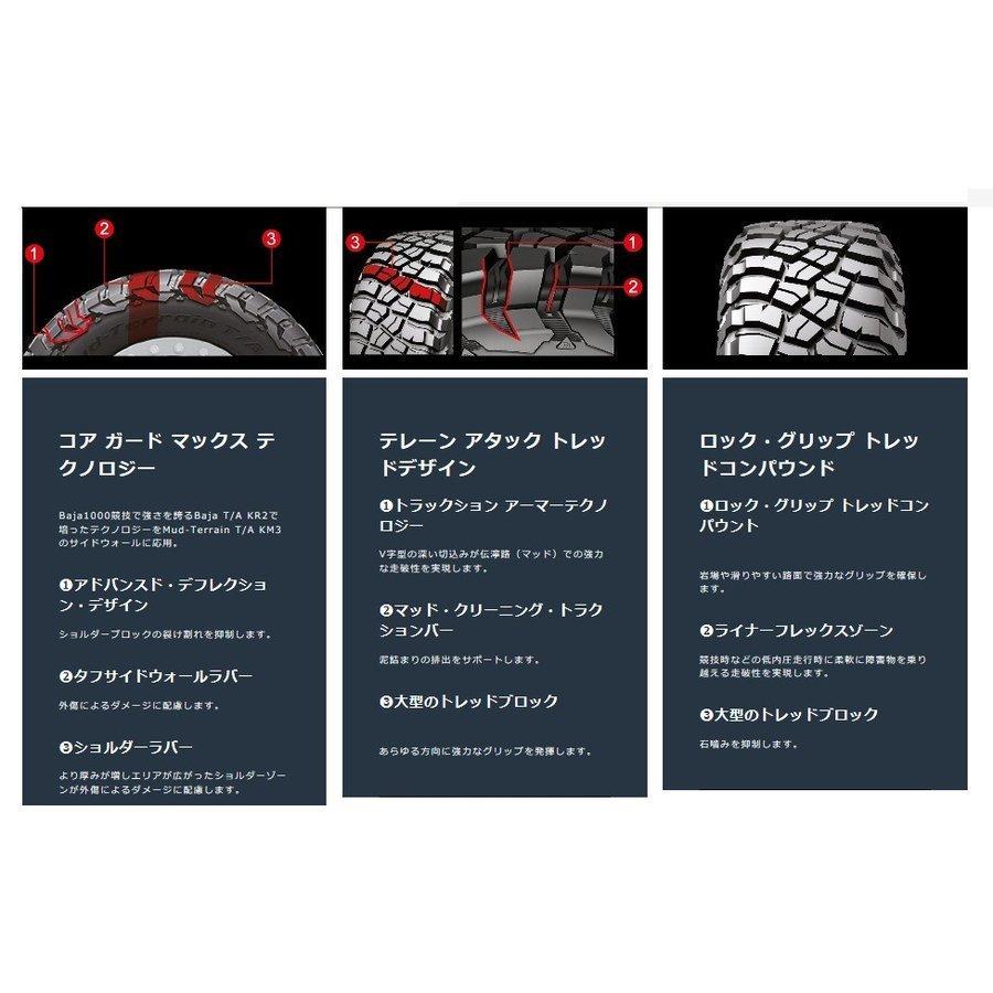 JAOS TRIBE ジャオス トライブ 6.5J-16 +28 5H150 マットガンメタリック 日本製 & BFGoodrich Mud-Terrain T/A KM3 255/85R16｜bigrun-ichige-store｜06