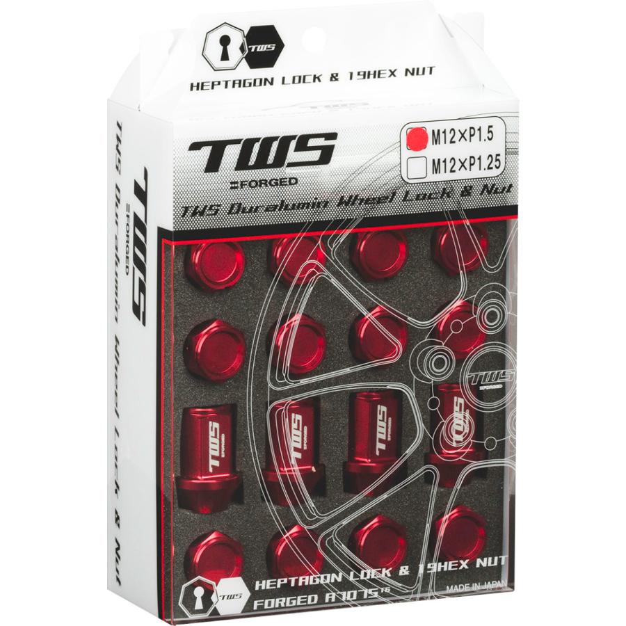 TWS TWS Duralumin ホイールロックナットセット M12×1.5 19HEX M12