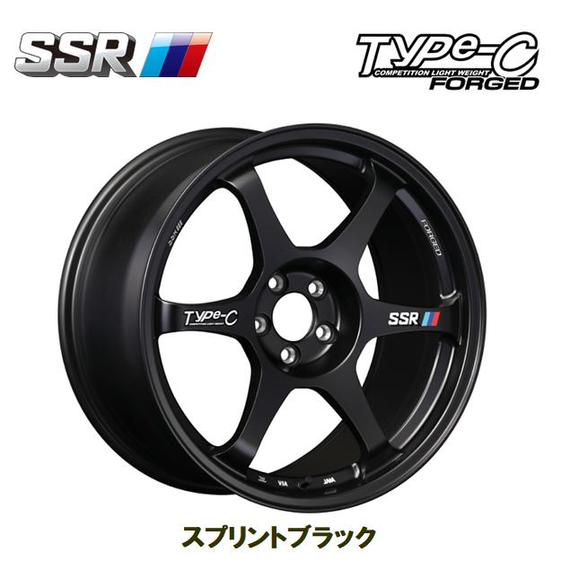 SSR SSR TYPE-C FORGED 8.0J-18 +45 5H100 スプリントブラック 鍛造 4