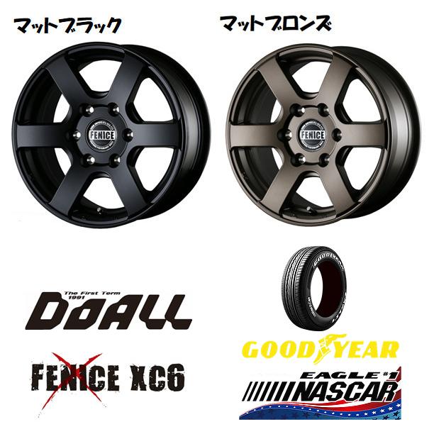 DOALL Fenice X フェニーチェ クロス XC6 200系 ハイエース 7.0J 17 +38 6H139.7 選べるホイールカラー グッドイヤー EAGLE #1 NASCAR 215/60R17C :XC6 NEW GY2156017C:ビッグラン市毛