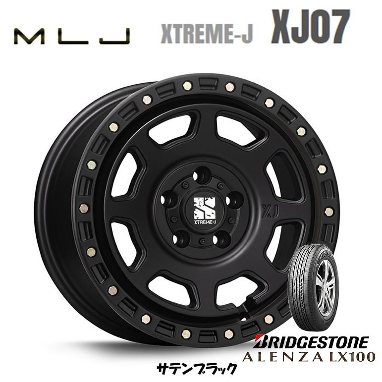 MLJ XTREME-J XJ07 mlj エクストリーム j xj07 8.0J-17 +35/+38 5H114.3/127 サテンブラック & ブリヂストン アレンザ LX100 245/65R17｜bigrun-ichige-store