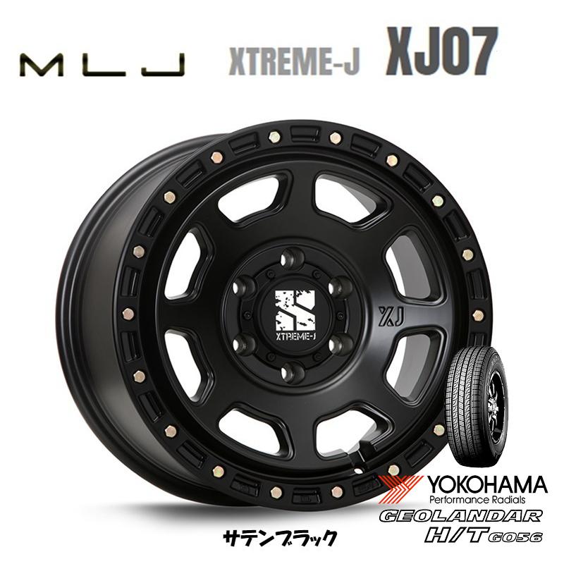 MLJ XTREME-J XJ07 mlj エクストリーム j xj07 FJクルーザー 8.0J-17 +20 6H139.7 サテンブラック & ヨコハマ ジオランダー H/T G056 265/70R17｜bigrun-ichige-store