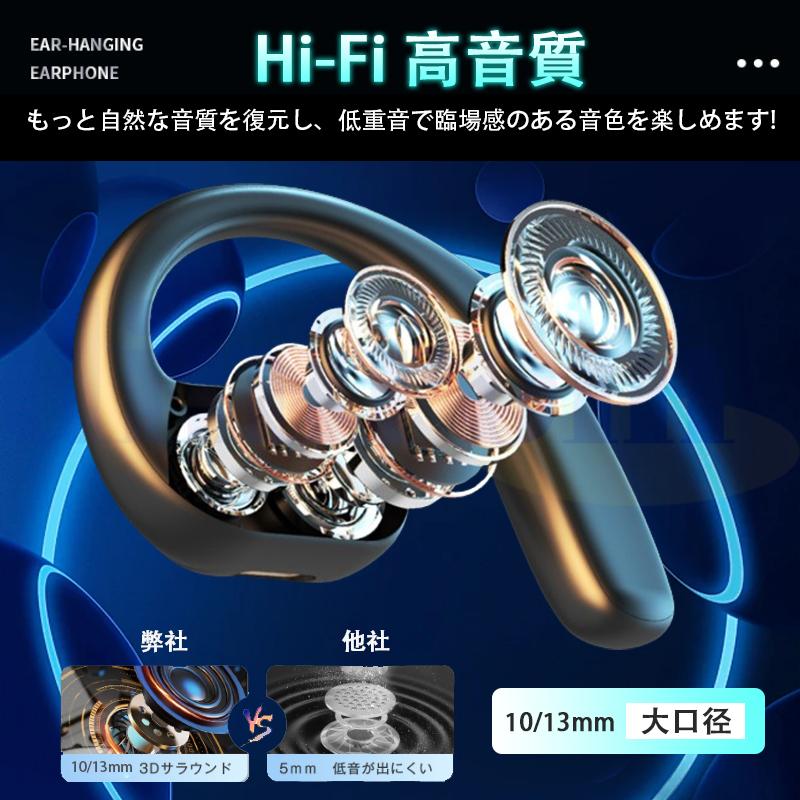 骨伝導イヤホン ワイヤレスイヤホン Bluetooth5.4 片耳掛け 超 骨伝導イヤホン ワイヤレスイヤホン Bluetooth5.4 片耳掛け 超