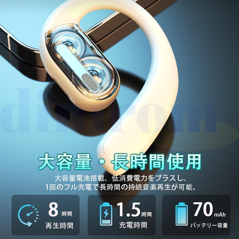 骨伝導イヤホン ワイヤレスイヤホン Bluetooth5.4 片耳掛け 超 骨伝導イヤホン ワイヤレスイヤホン Bluetooth5.4 片耳掛け 超