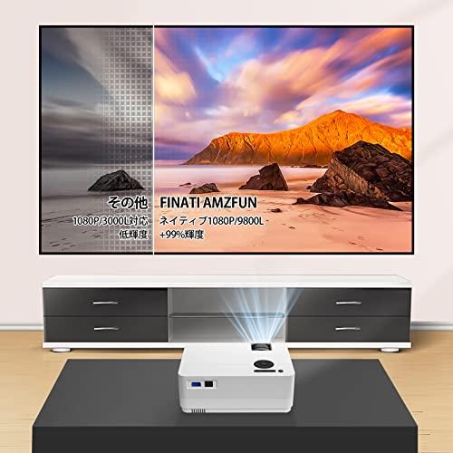 買い物FINATI AMZFUN プロジェクター ポータブル ブルHD対応可能