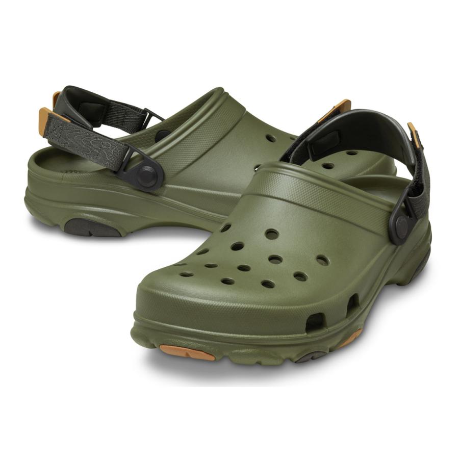 オリーブグリーン スエード クロッグサンダル crocs（クロックス） 【新作・新着商品！】サンダル(ALL TERRAIN CLOG