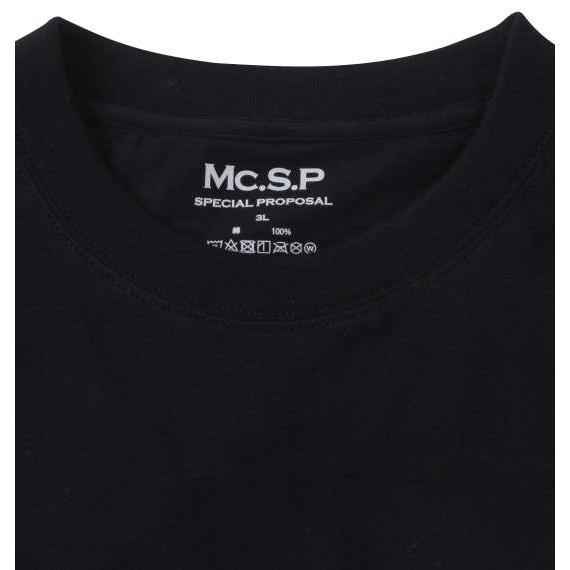 クルーTシャツ3枚パック 大きいサイズ メンズ Mc.S.P  ブラック｜bigsize｜05