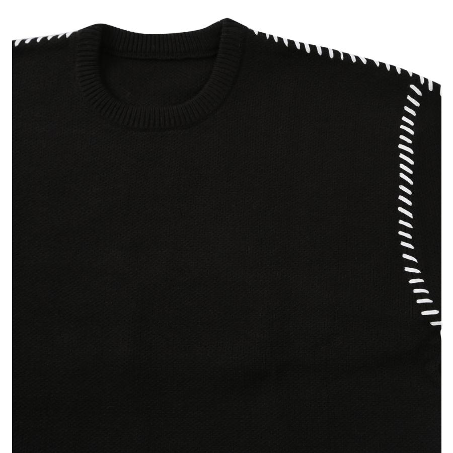 新作・新着商品！】7Gダブルジャガードクルーネックセーター 大きい