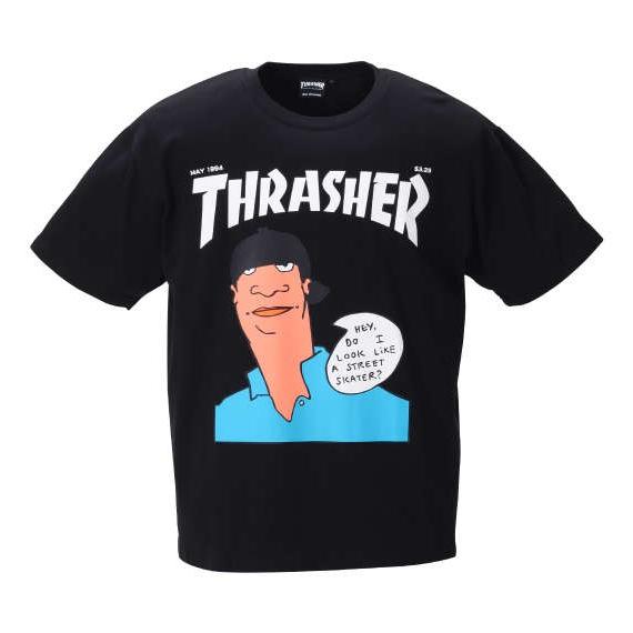 半袖Tシャツ 大きいサイズ メンズ THRASHER  ブラック｜bigsize