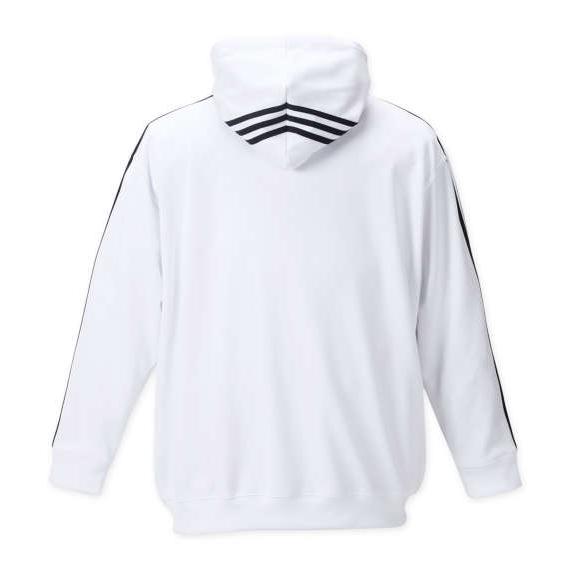 スウェットフルジップパーカー 大きいサイズ メンズ adidas  ホワイトの画像