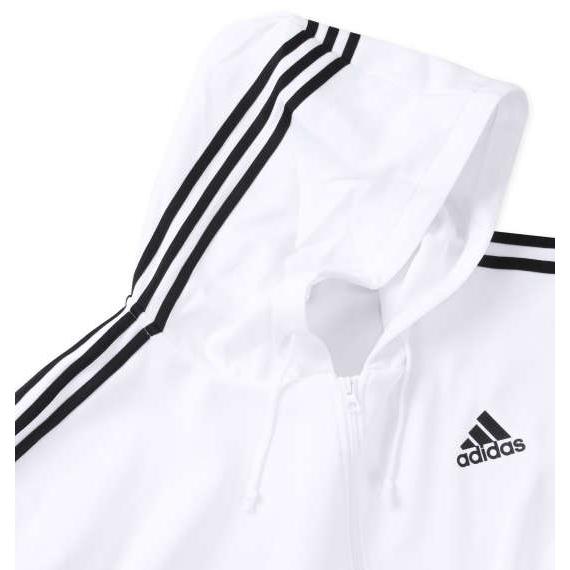 スウェットフルジップパーカー 大きいサイズ メンズ adidas  ホワイトの画像