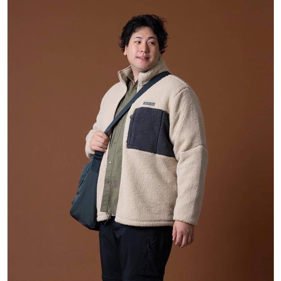マウンテンサイドヘビーウェイトフリース 大きいサイズ メンズ Columbia エインシェントフォッシル×シャーク