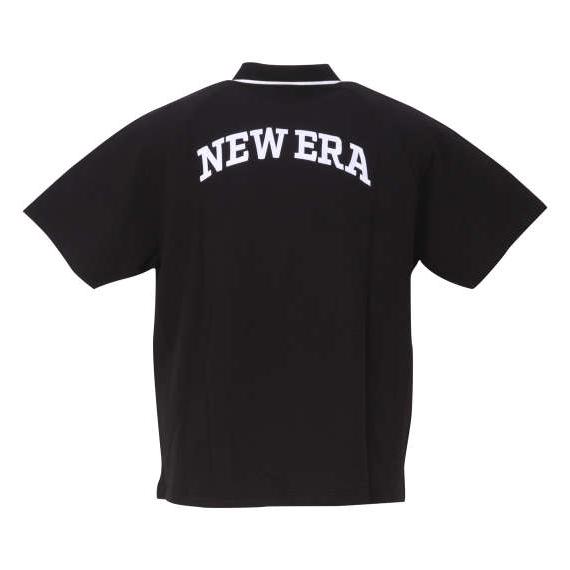 スキッパーシアサッカー半袖ポロシャツ 大きいサイズ メンズ NEW ERA R GOLF  ブラック｜bigsize｜02
