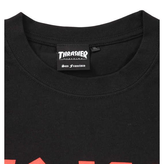 半袖Tシャツ 大きいサイズ メンズ THRASHER  ブラック×レッド｜bigsize｜02