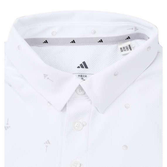 モノグラム半袖シャツ 大きいサイズ メンズ adidas golf  ホワイトの画像