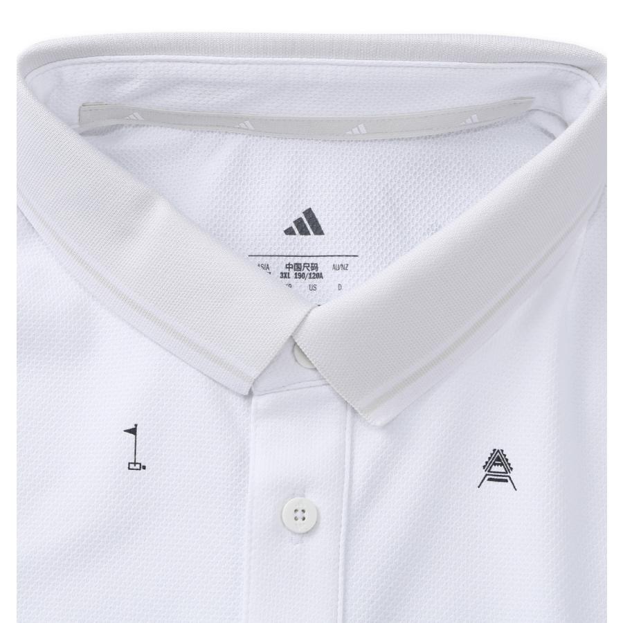 【新作・新着商品！】CLIMACOOLモノグラム半袖ポロシャツ 大きいサイズ メンズ adidas golf  ホワイトの画像