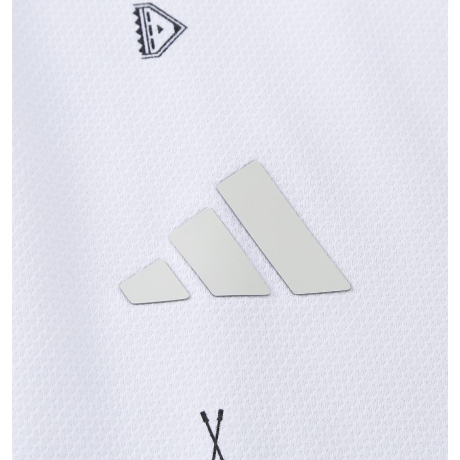 【新作・新着商品！】CLIMACOOLモノグラム半袖ポロシャツ 大きいサイズ メンズ adidas golf  ホワイトの画像