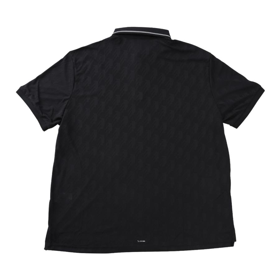 【新作・新着商品！】CLIMACOOLシーズナルジャガード半袖シャツ 大きいサイズ メンズ adidas golf  ブラックの画像