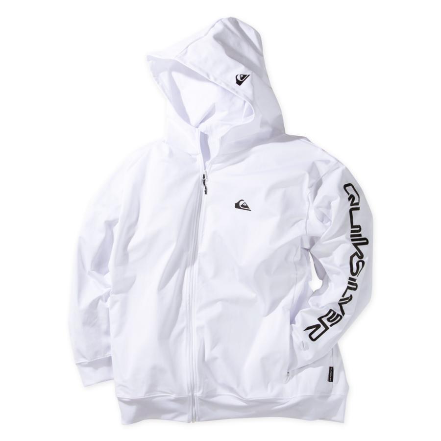 【新作・新着商品！】OMNI MW長袖ラッシュガードジップパーカー 大きいサイズ メンズ Quiksilver ホワイト