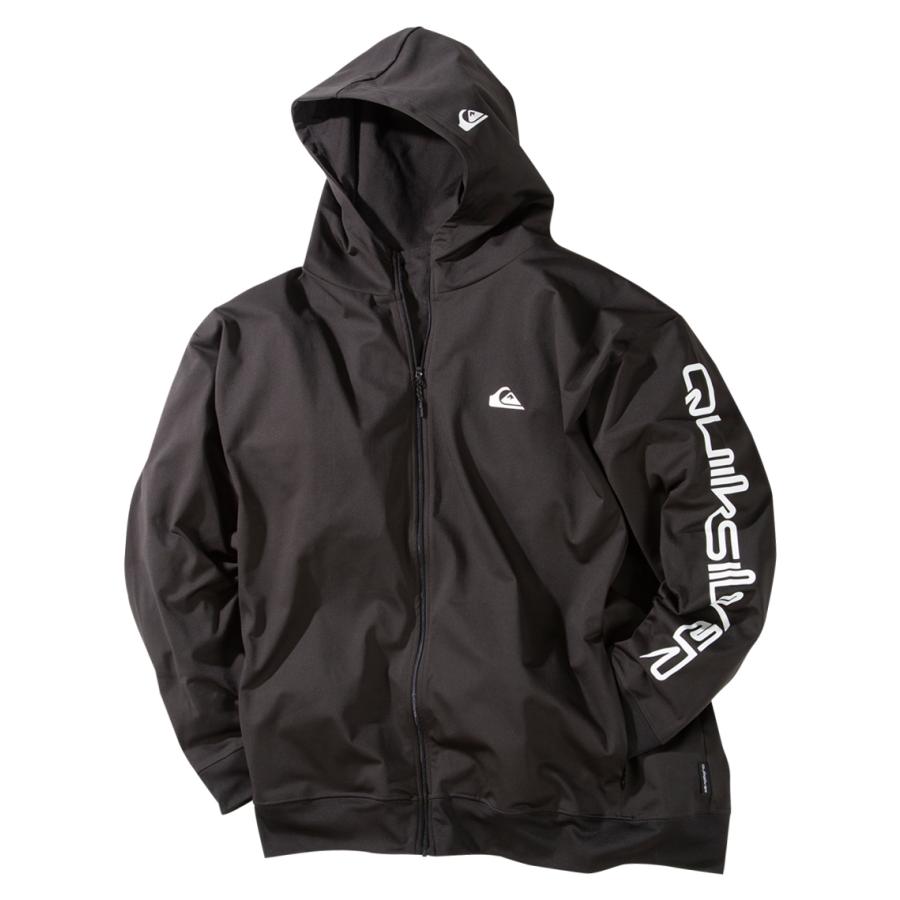 【新作・新着商品！】OMNI MW長袖ラッシュガードジップパーカー 大きいサイズ メンズ Quiksilver ブラック