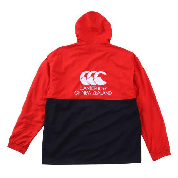ラグビーシェルジャケット 大きいサイズ メンズ canterbury  レッドの画像